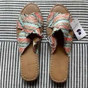 🆕 11 Universal Thread Sonya Woven Slide Sandals NWT
